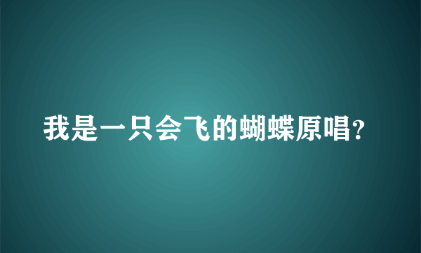 我是一只会飞的蝴蝶原唱？