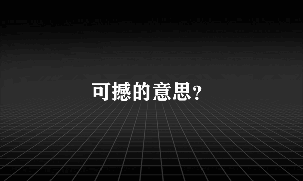 可撼的意思？