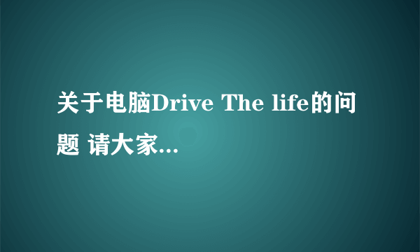 关于电脑Drive The life的问题 请大家帮帮我 谢谢