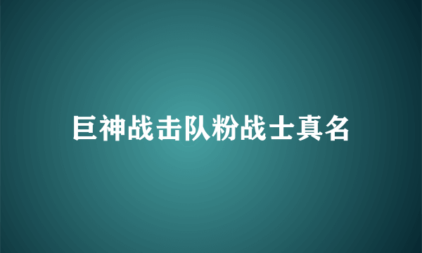 巨神战击队粉战士真名