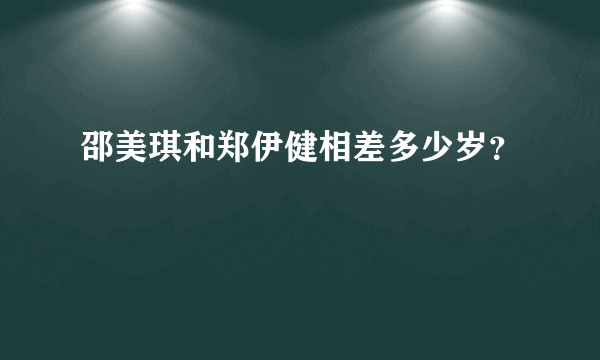 邵美琪和郑伊健相差多少岁？