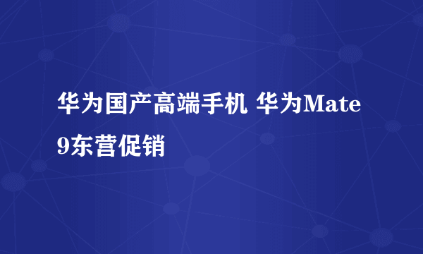 华为国产高端手机 华为Mate 9东营促销