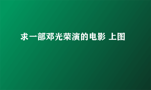 求一部邓光荣演的电影 上图