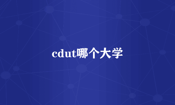 cdut哪个大学