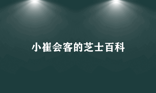 小崔会客的芝士百科