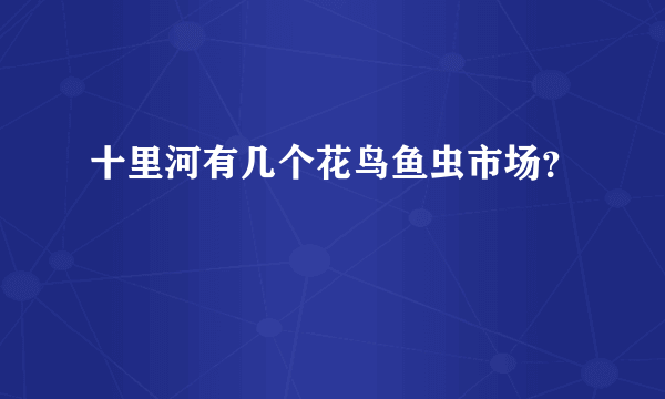 十里河有几个花鸟鱼虫市场？