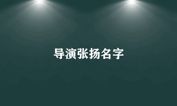 导演张扬名字