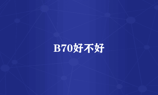 B70好不好