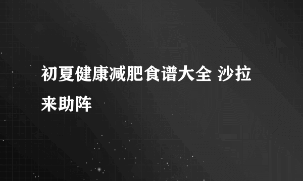 初夏健康减肥食谱大全 沙拉来助阵