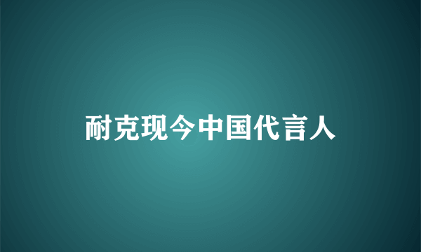 耐克现今中国代言人