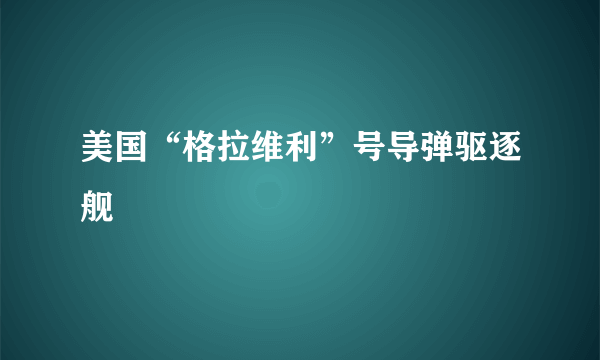 美国“格拉维利”号导弹驱逐舰