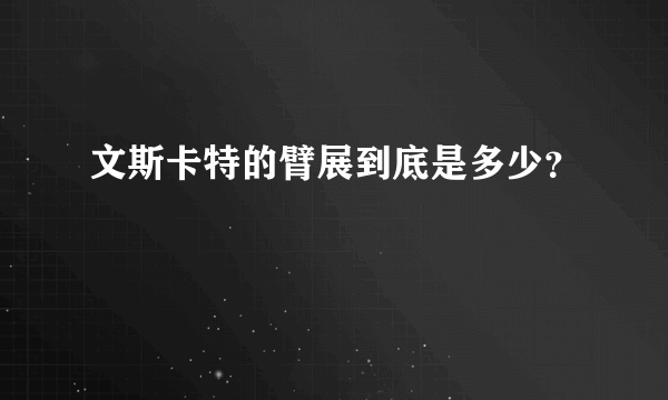 文斯卡特的臂展到底是多少？