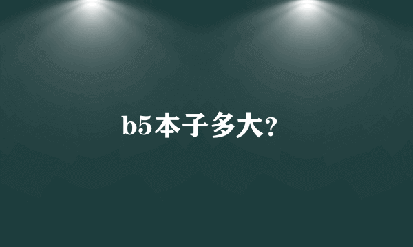 b5本子多大？