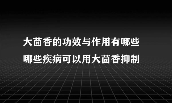 大茴香的功效与作用有哪些 哪些疾病可以用大茴香抑制