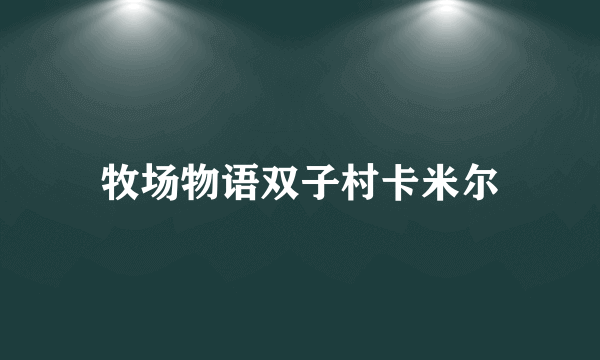 牧场物语双子村卡米尔