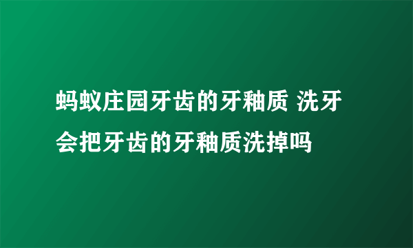 蚂蚁庄园牙齿的牙釉质 洗牙会把牙齿的牙釉质洗掉吗