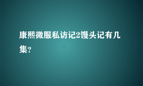 康熙微服私访记2馒头记有几集？