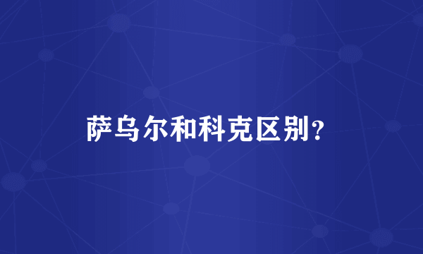 萨乌尔和科克区别？