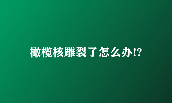 橄榄核雕裂了怎么办!?