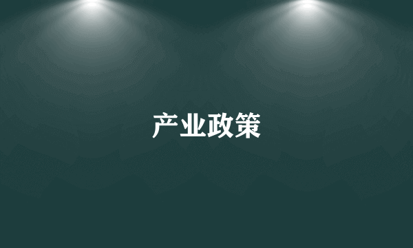 产业政策