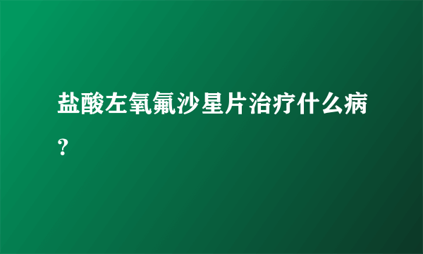 盐酸左氧氟沙星片治疗什么病？