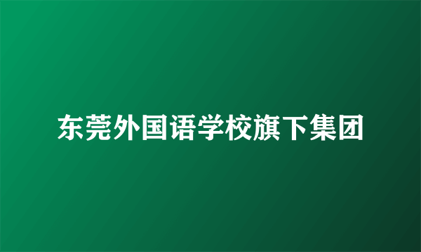 东莞外国语学校旗下集团