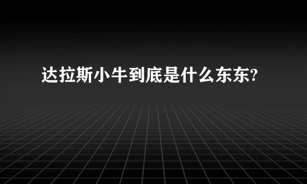 达拉斯小牛到底是什么东东?