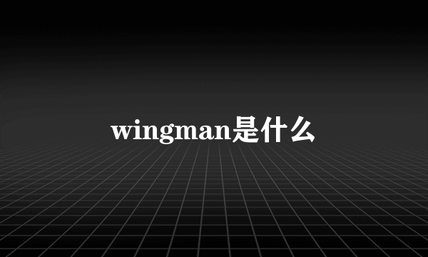 wingman是什么