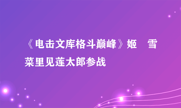 《电击文库格斗巅峰》姬柊雪菜里见莲太郎参战