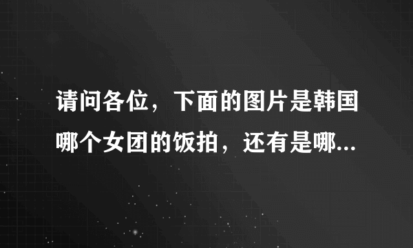 请问各位，下面的图片是韩国哪个女团的饭拍，还有是哪个成员？