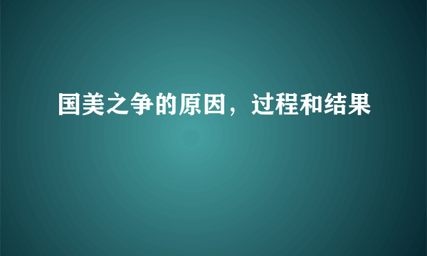 国美之争的原因，过程和结果