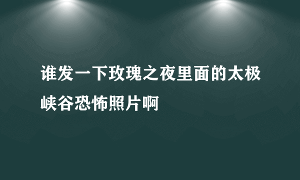 谁发一下玫瑰之夜里面的太极峡谷恐怖照片啊