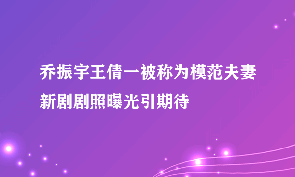 乔振宇王倩一被称为模范夫妻新剧剧照曝光引期待