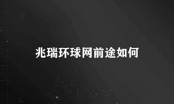 兆瑞环球网前途如何