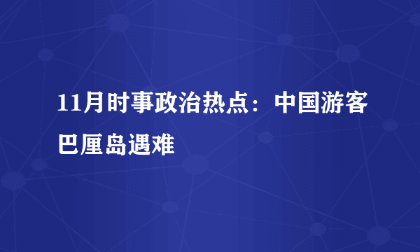 11月时事政治热点：中国游客巴厘岛遇难