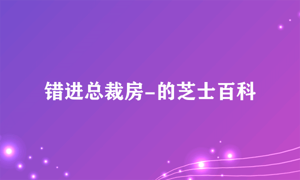 错进总裁房-的芝士百科