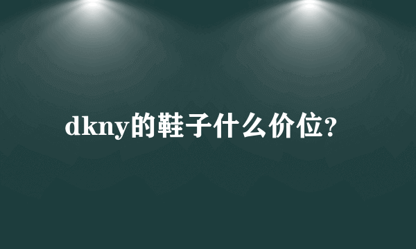 dkny的鞋子什么价位？