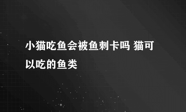 小猫吃鱼会被鱼刺卡吗 猫可以吃的鱼类