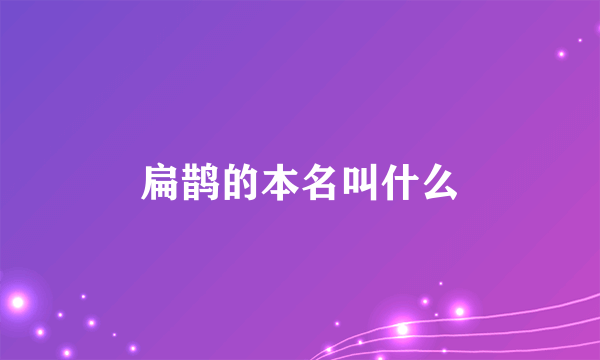 扁鹊的本名叫什么