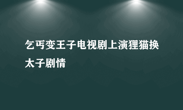 乞丐变王子电视剧上演狸猫换太子剧情