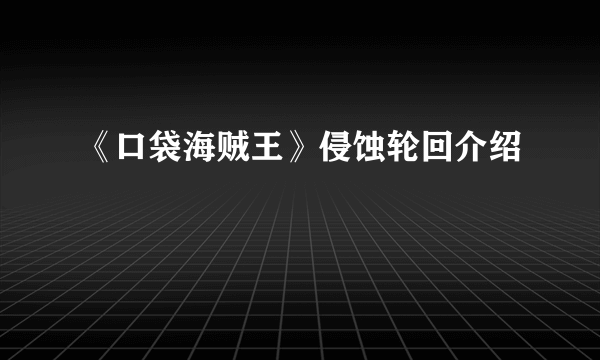 《口袋海贼王》侵蚀轮回介绍