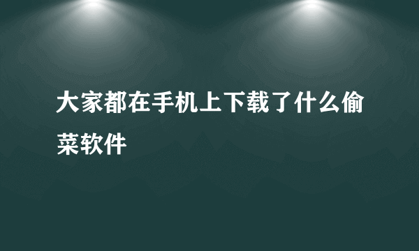 大家都在手机上下载了什么偷菜软件