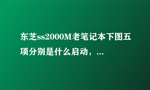 东芝ss2000M老笔记本下图五项分别是什么启动，如何使用？