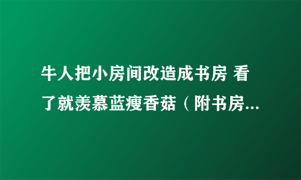 牛人把小房间改造成书房 看了就羡慕蓝瘦香菇（附书房装修禁忌)