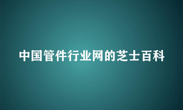 中国管件行业网的芝士百科