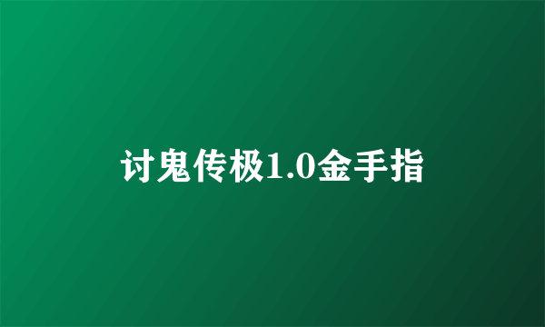 讨鬼传极1.0金手指