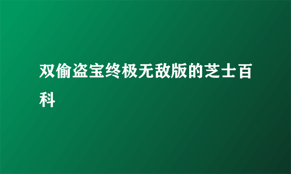 双偷盗宝终极无敌版的芝士百科