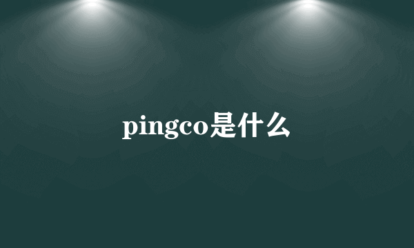 pingco是什么