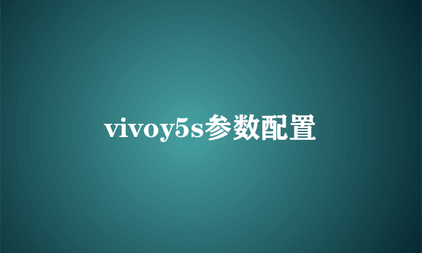 vivoy5s参数配置