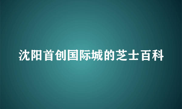 沈阳首创国际城的芝士百科